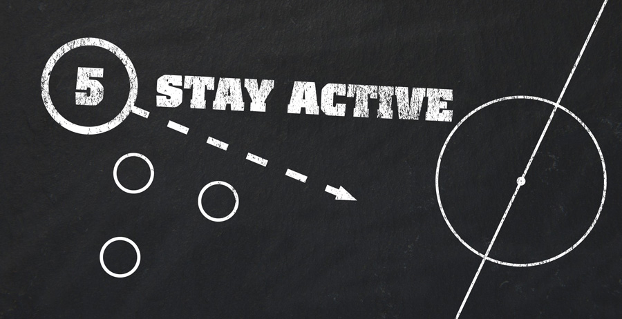 Logo - stay active with exercise, and breathing will become easier